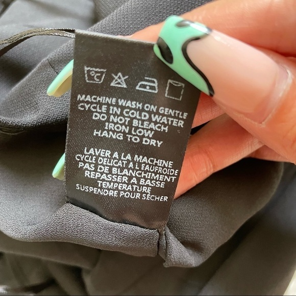 Adelyn Rae Jumpsuit Cropped Tie-Front Tassel Fringe Hem Classic Black S - Picture 11 of 14